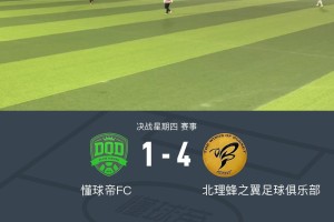 开云体育APP-XbotGo丨懂球帝1-4不敌北理蜂之翼足球俱乐部